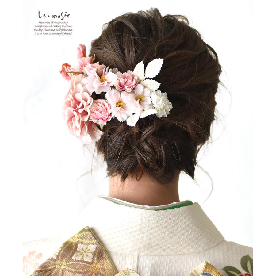 和装 成人式 髪飾り 花 卒業式 振袖 袴 ヘッドドレス ウェディング