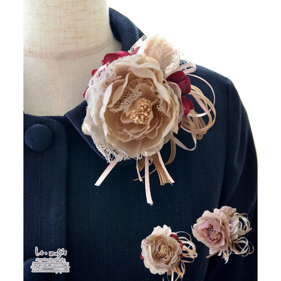 コサージュ 入学 入園式 親 卒業式 結婚式 おしゃれ フォーマル 親族 卒園式 アンティークレースフラワー ピンク ベージュ くすみカラー リボン |  | 01
