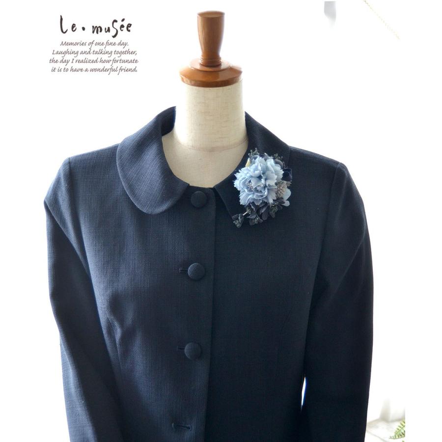 コサージュ 入学 入園式 親 卒業式 結婚式 おしゃれ フォーマル 親族 卒園式 リボン グレイッシュフラワーズ 青 |  | 03