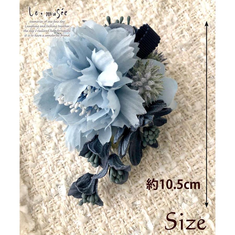 コサージュ 入学 入園式 親 卒業式 結婚式 おしゃれ フォーマル 親族 卒園式 リボン グレイッシュフラワーズ 青 |  | 07