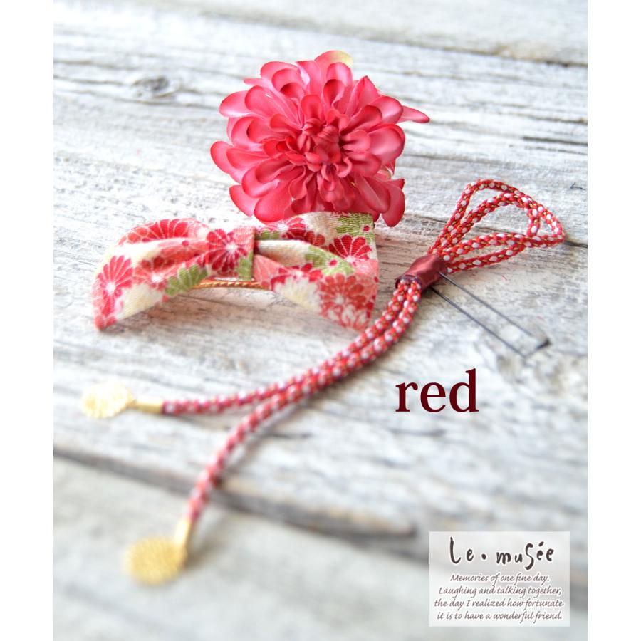 七五三 髪飾り ちりめん つまみ細工 花 リボン 3歳 7歳 子供 和装