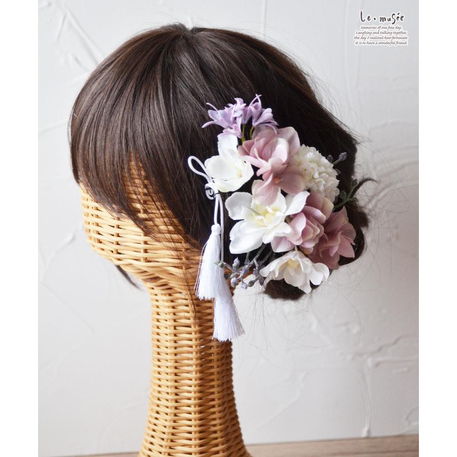 七五三 髪飾り ナチュラル デルフィ | 753 3歳 7歳 白 ホワイト