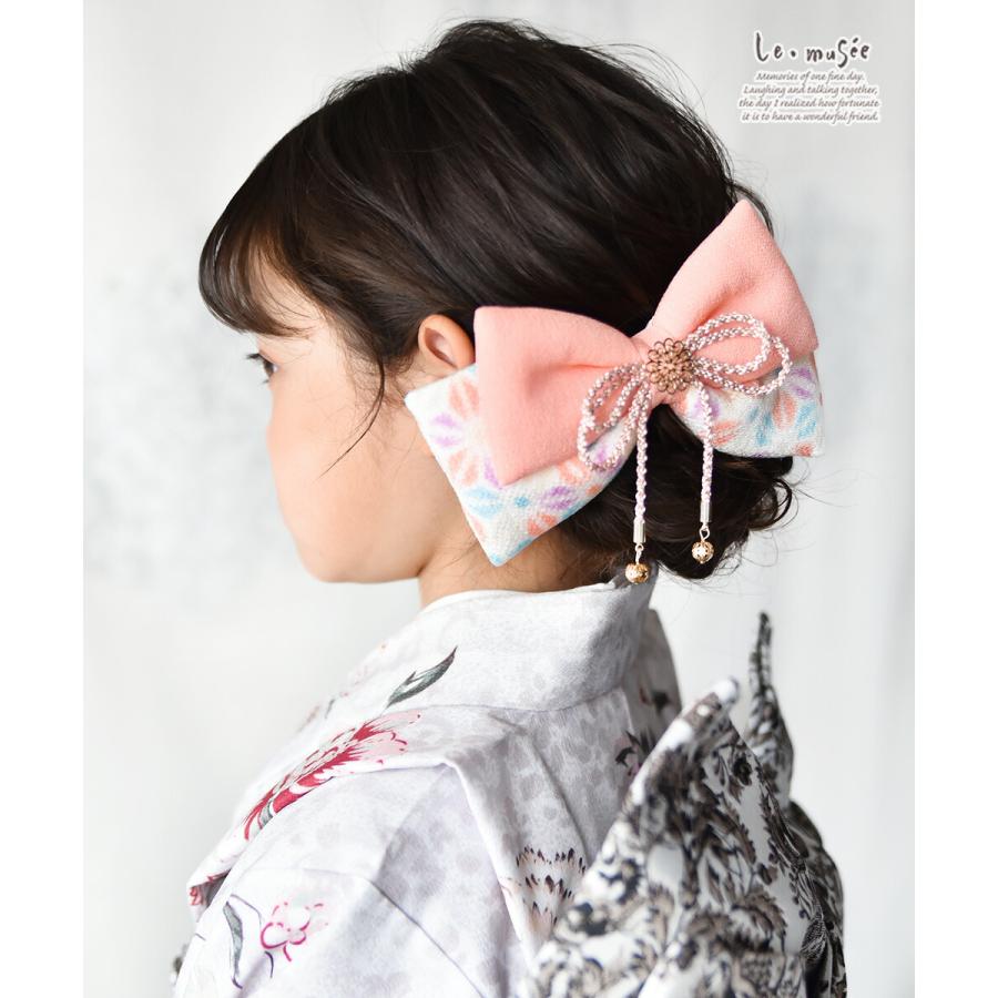 七五三　3歳用セット❗️　黒ベルベット被布　和風テディベアバッグ　リボン髪飾り 七五三 3歳用セット❗️ 黒ベルベット被布 和風テディベアバッグ