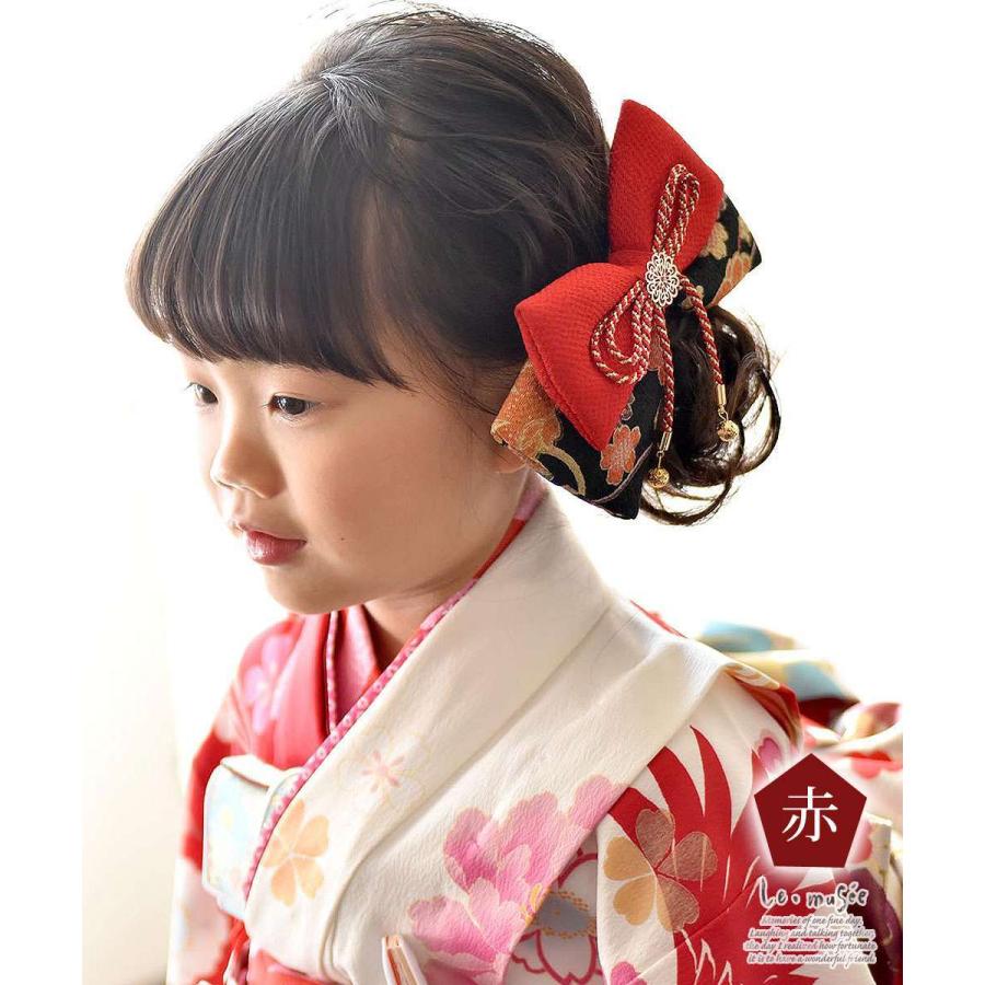 七五三 髪飾り 753 ふっくらリボン 古典モダン 全2色 リボン ヘッドドレス 3歳 7歳 キッズ 子供 着物 袴 浴衣 卒業式 卒園式 送料無料 ウエディング専門店 ミュゼ 通販 Yahoo ショッピング