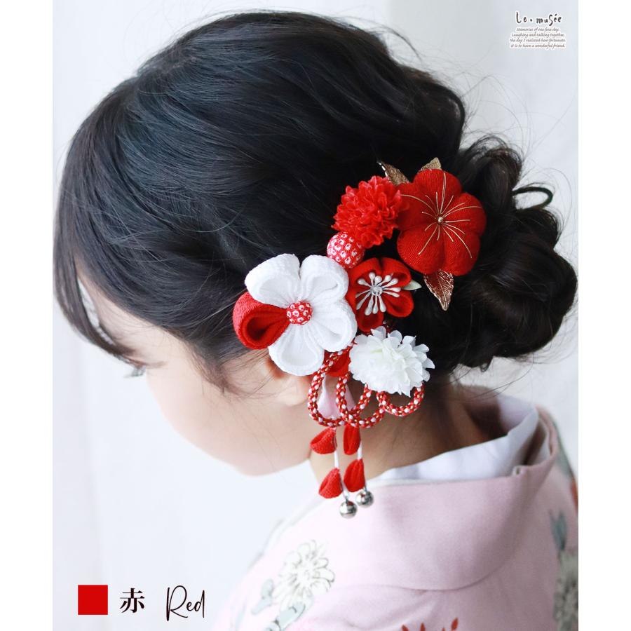 七五三 髪飾り カレン赤 ピンク 卒業式 袴 小学生 : ウエディング専門