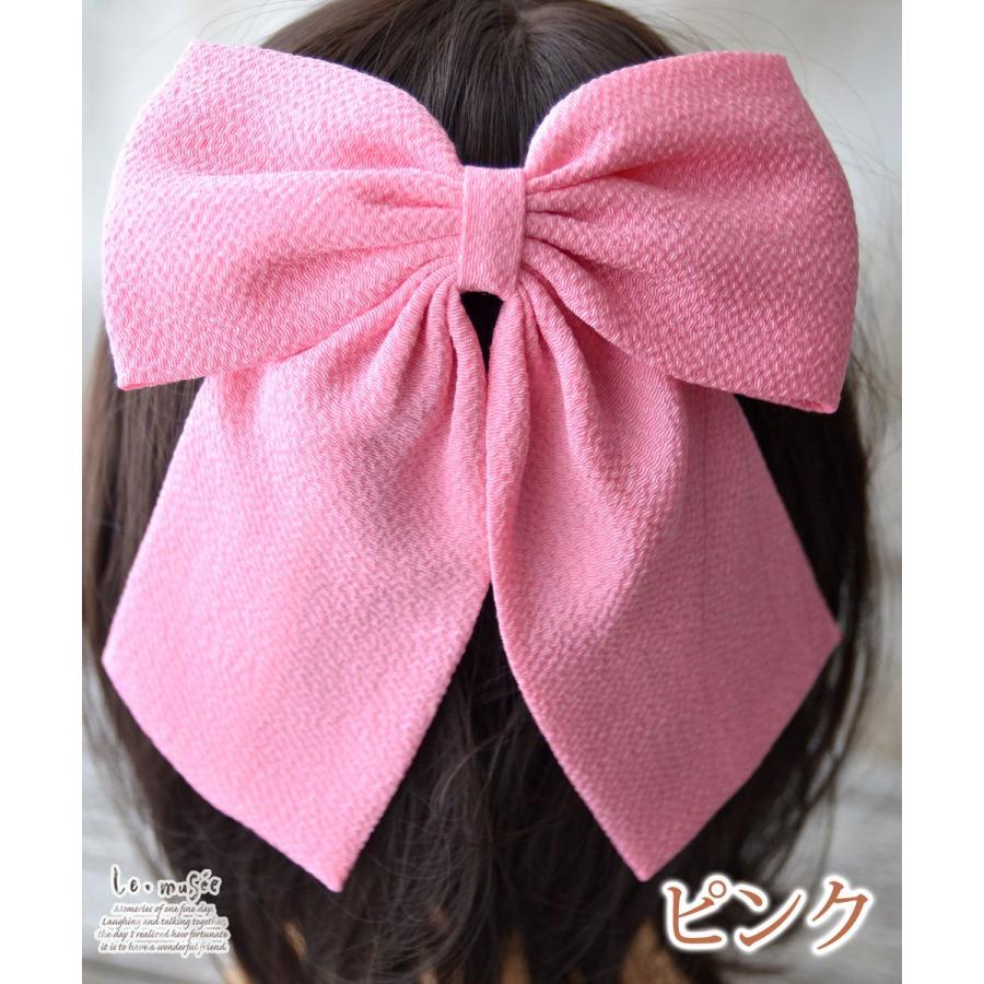 袴 髪飾り リボン ちりめん はいからさんリボン シンプル 全4色 ウエディング専門店 ミュゼ 通販 Yahoo ショッピング