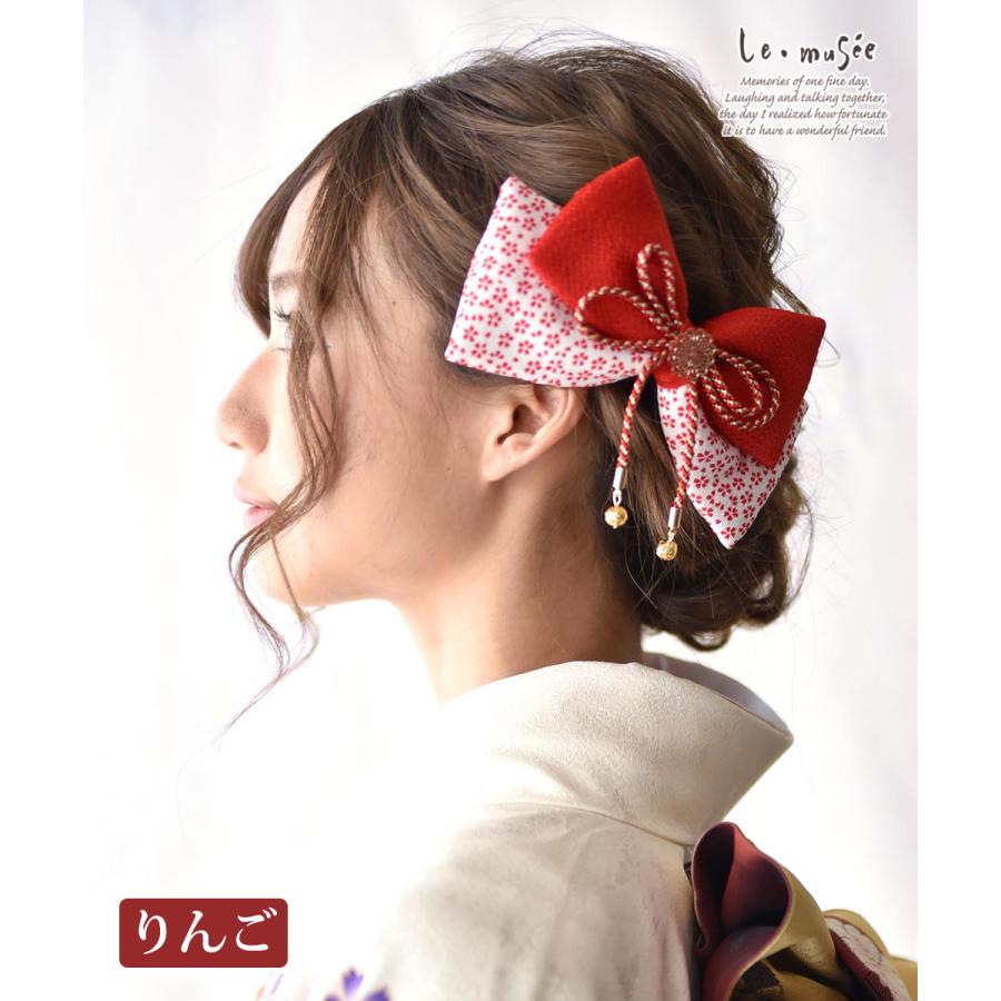 成人式 袴 髪飾り 卒業式 和装 リボン ちりめん ふっくら ヘッドドレス