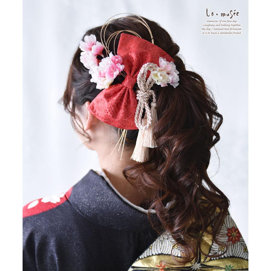 袴 髪飾り 卒業式 リボン スリジエ | 花 サクラ 桜 さくら タッセル 房