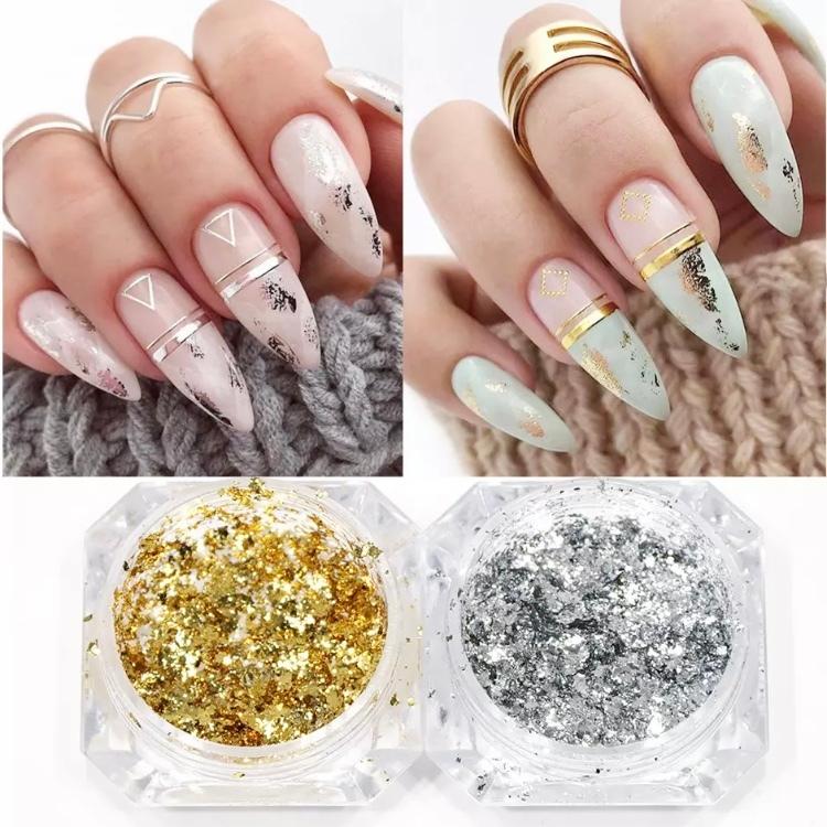金箔 銀箔 2個セット ネイルアート 乱切りパウダーホイル 箔 ホイル おうち時間 ジェルネイル ガラスネイル Foil Lenleaf レンリーフ 通販 Yahoo ショッピング