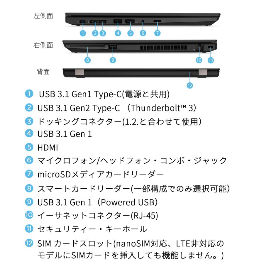 匿名！送料無料！ Lenovo ノートパソコン ThinkPad T590：Core i7-8565U搭載 15.6型 FHD マルチタッチ対応 16GBメモリー 256GB SSD Officeなし Windows10 ブラック tc 【ZYX1291109652】(45995円)