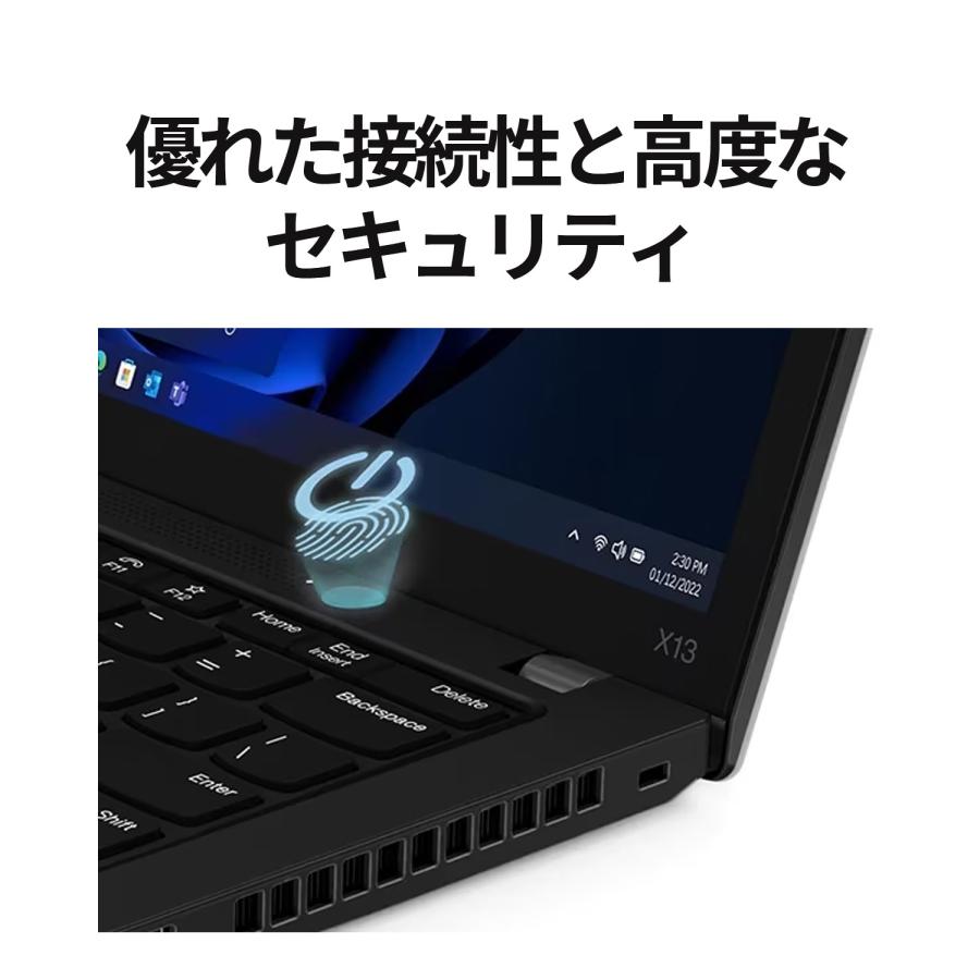 ★2 Lenovo ノートパソコン ThinkPad X13 Gen 3：Core i7-1255U搭載 13.3型 WUXGA液晶 16GBメモリー 1TB SSD Officeなし Windows11 ブラック｜lenovo｜05