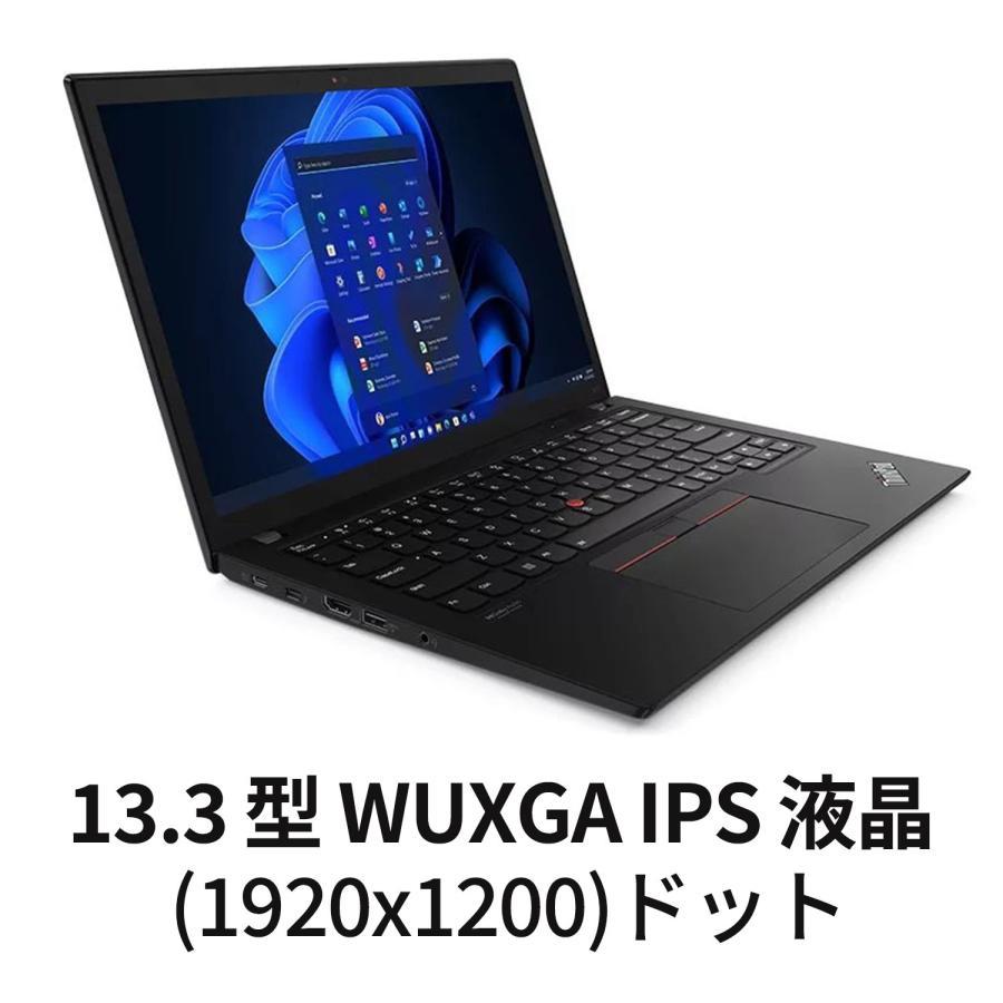 ★2 Lenovo ノートパソコン ThinkPad X13 Gen 3：Core i5-1235U搭載 13.3型 WUXGA IPS液晶 8GBメモリー 512GB SSD Officeなし Windows11 Pro ブラック｜lenovo｜02
