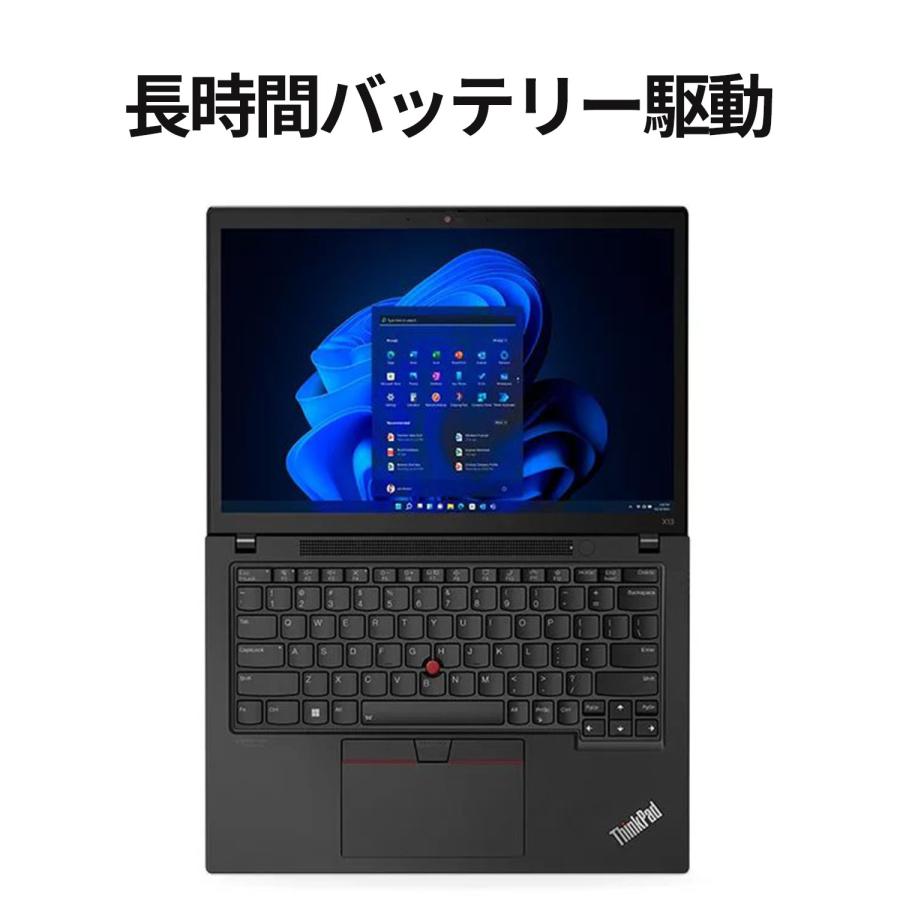 ★2 Lenovo ノートパソコン ThinkPad X13 Gen 3：Core i5-1235U搭載 13.3型 WUXGA IPS液晶 8GBメモリー 512GB SSD Officeなし Windows11 Pro ブラック｜lenovo｜04