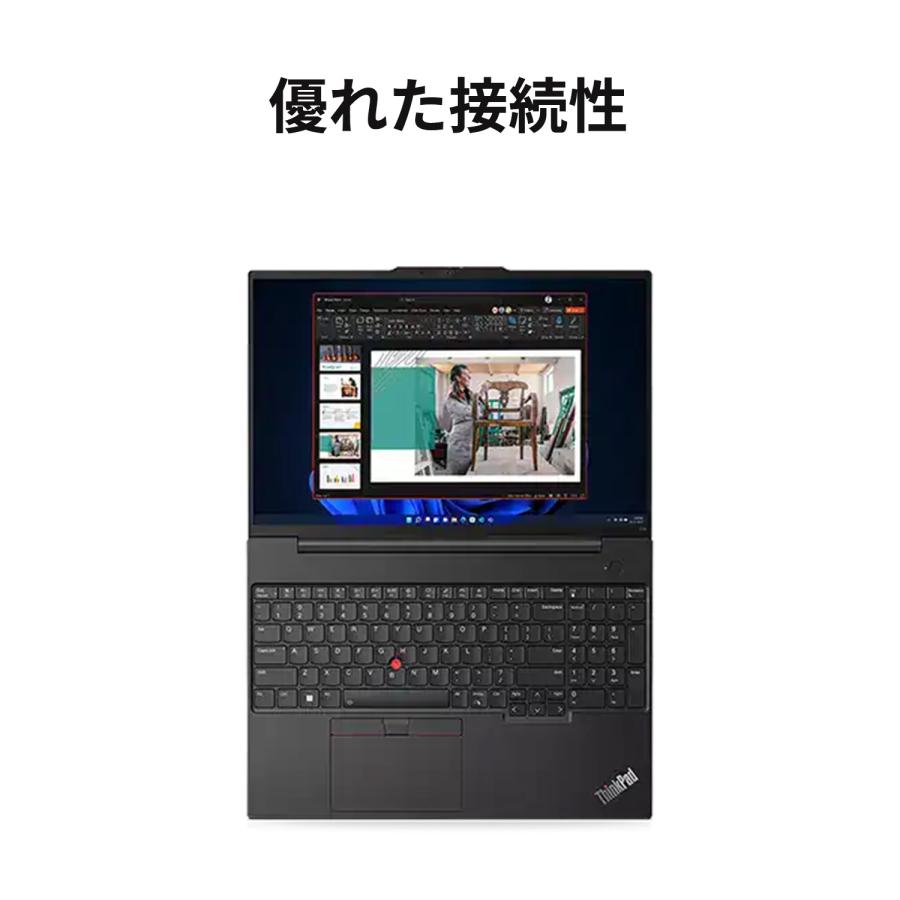 ★1 Lenovo ノートパソコン ThinkPad E16 Gen 1：Core i5-1335U搭載 16.0型 WUXGA液晶 16GBメモリー 512GB SSD Office付き Windows11 ブラック｜lenovo｜05