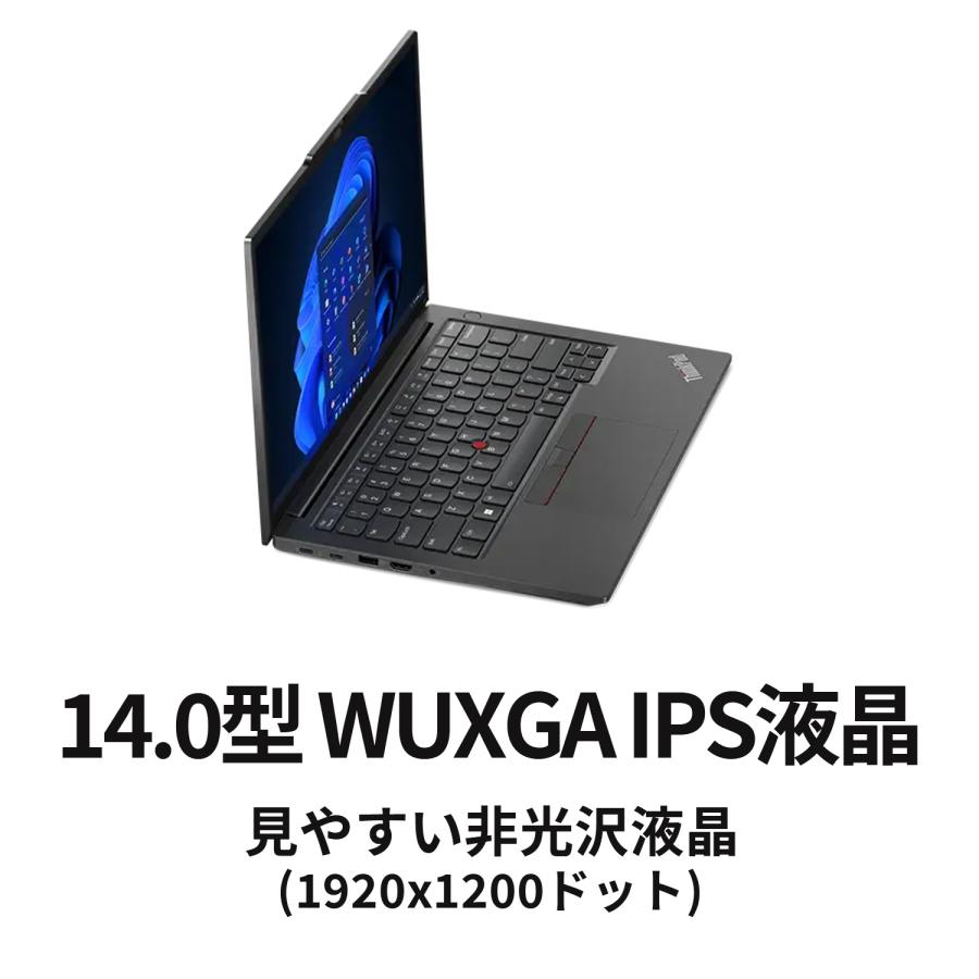 ★1 Lenovo ノートパソコン ThinkPad E14 Gen 5：AMD Ryzen 5 7530U搭載 14.0型 WUXGA液晶 16GBメモリー 512GB SSD Officeなし Windows11 ブラック｜lenovo｜02