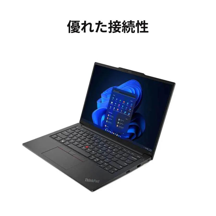 ★1 Lenovo ノートパソコン ThinkPad E14 Gen 5：AMD Ryzen 5 7530U搭載 14.0型 WUXGA液晶 16GBメモリー 512GB SSD Office付き Windows11 ブラック｜lenovo｜06