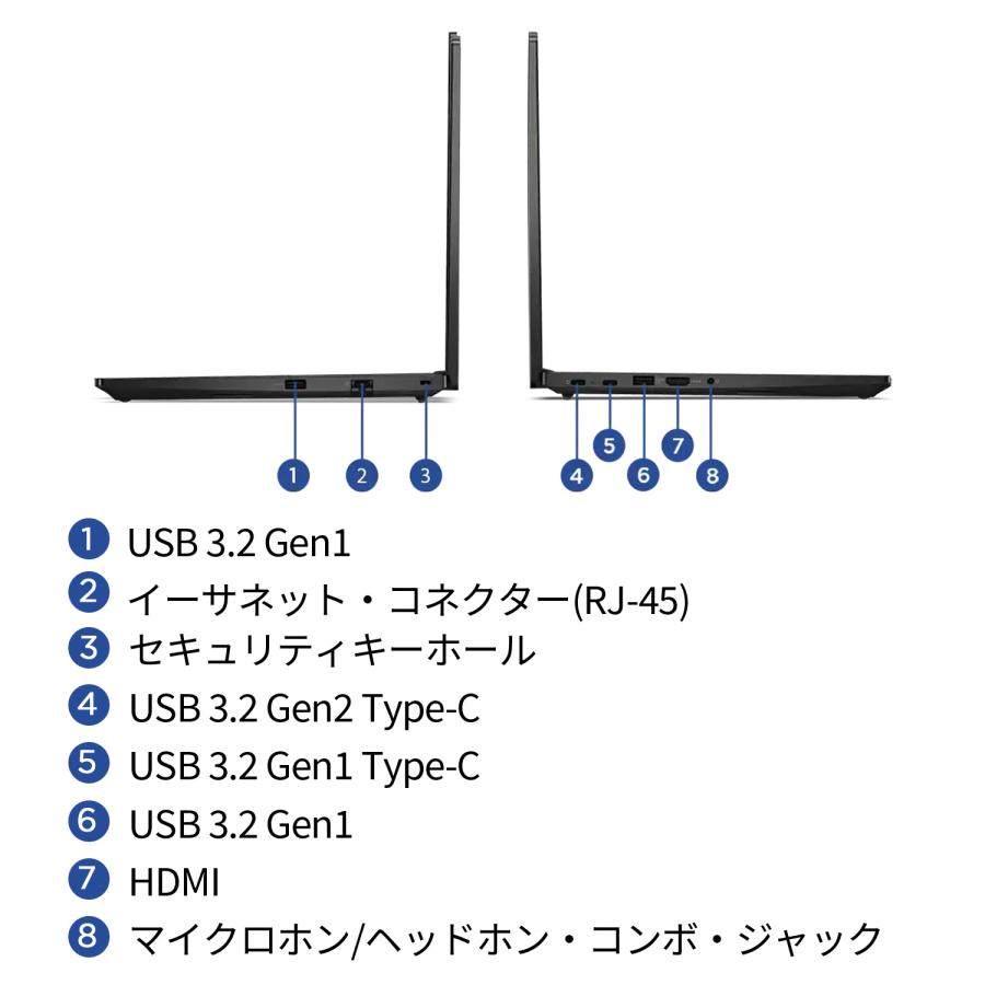 ★1 Lenovo ノートパソコン ThinkPad E14 Gen 5：AMD Ryzen 5 7530U搭載 14.0型 WUXGA液晶 16GBメモリー 512GB SSD Office付き Windows11 ブラック｜lenovo｜07