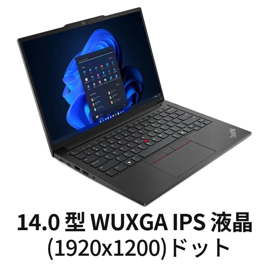 Lenovo ノートパソコン ThinkPad E14 Gen 6：AMD Ryzen 5 7535HS搭載 14.0型 WUXGA IPS液晶 16GBメモリー 512GB SSD Officeなし Windows11 ブラック｜lenovo｜02