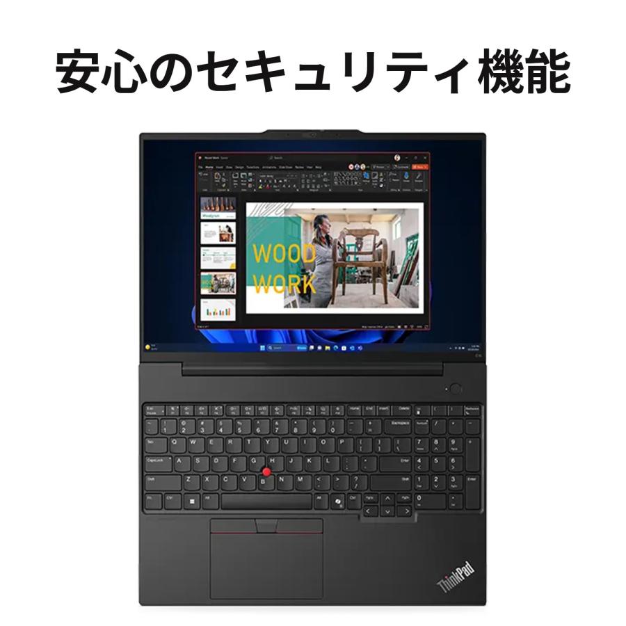 Lenovo ノートパソコン ThinkPad E16 Gen 2：AMD Ryzen 5 7535HS搭載 16.0型 WUXGA IPS液晶 16GBメモリー 512GB SSD Officeなし Windows11 ブラック｜lenovo｜05