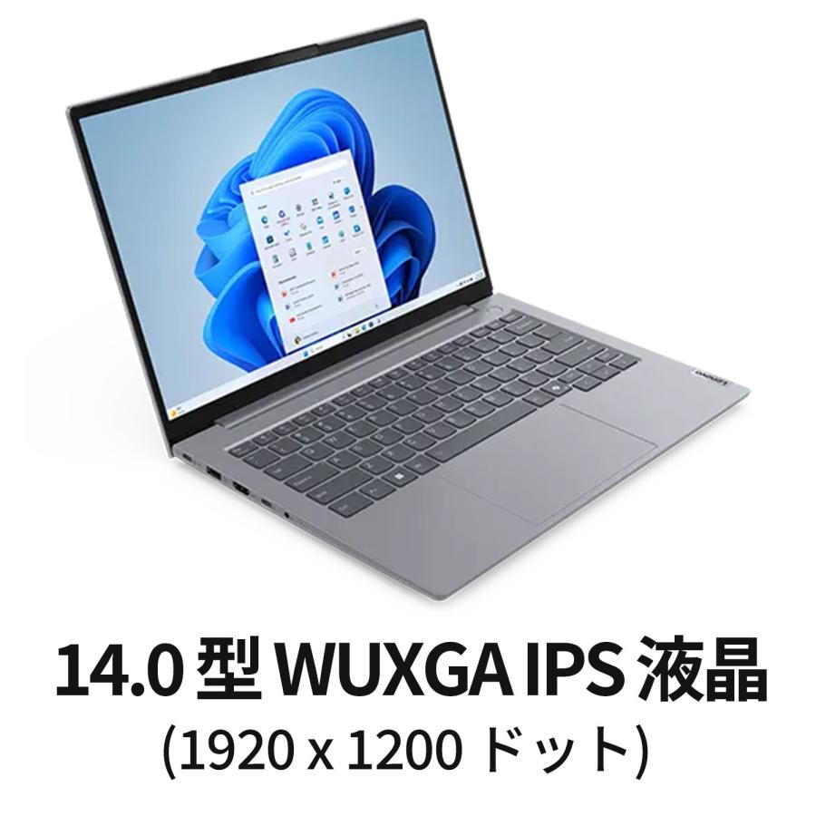 ★1 Lenovo ノートパソコン ThinkBook 14 Gen 7：Core Ultra 5 125U搭載 14型 WUXGA IPS液晶 16GBメモリー 512GB SSD Office付き Windows11 Pro グレー｜lenovo｜02