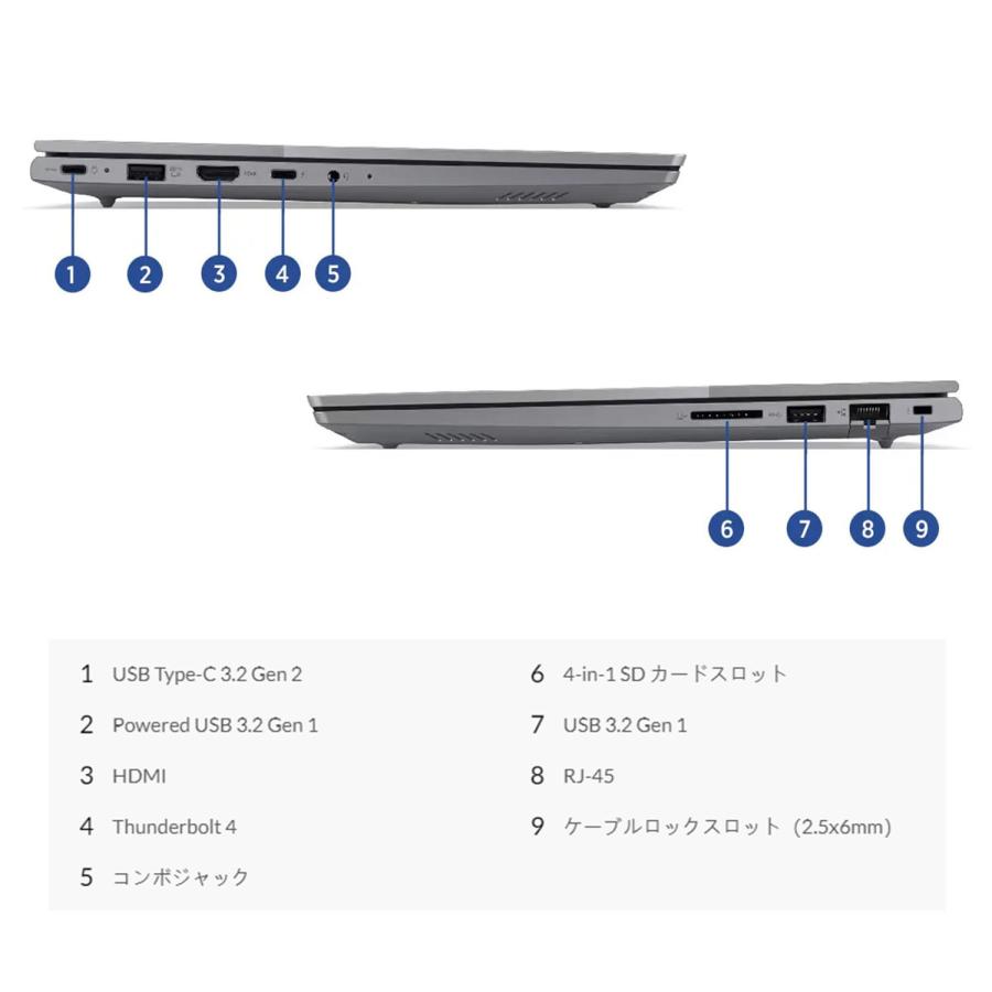 ★1 Lenovo ノートパソコン ThinkBook 14 Gen 7：Core Ultra 7 155H搭載 14型 WUXGA IPS液晶 16GBメモリー 1TB SSD Office付き Windows11 アークティックグレー｜lenovo｜07