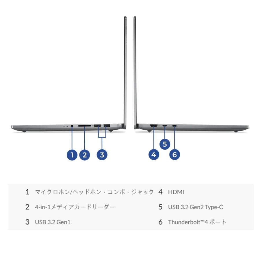 ★1 Lenovo ノートパソコン IdeaPad Pro 5i Gen 9：Core Ultra 7 プロセッサー 155H搭載 14.0型 2.8K OLED 32GBメモリー 1TB SSD Officeなし Windows11 グレー｜lenovo｜07