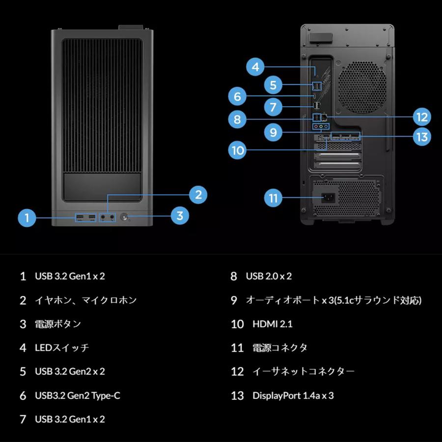 ★1 Lenovo デスクトップパソコン Legion Tower 5 Gen 8：AMD Ryzen 7 7700X搭載 16GBメモリー 512GB SSD GeForce RTX 4060 Officeなし Windows11 グレー｜lenovo｜07