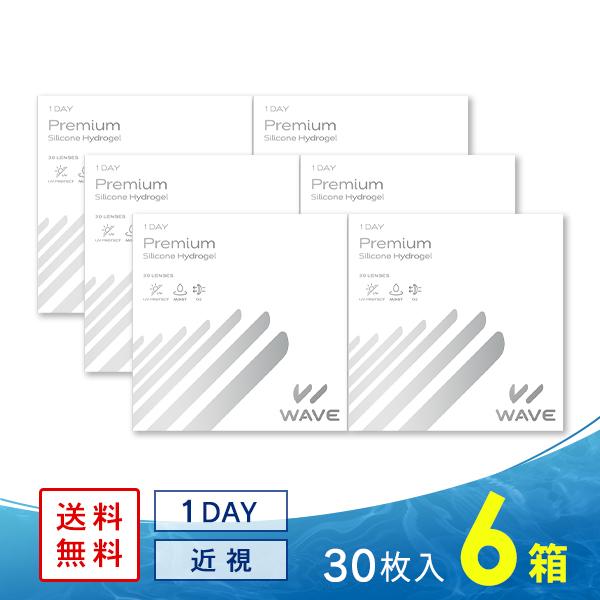 コンタクトレンズ 1DAY コンタクト 【30枚6箱】WAVEワンデー プレミアム 30枚入り 6箱 買い替え人気No.1 うるおいワンデー 送料無料 ソフトコンタクトレンズ_1
