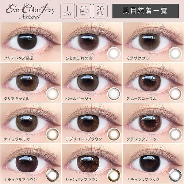 エバーカラーワンデーナチュラル 20枚 1箱 カラコン カラーコンタクトレンズ EverColor 1day Natural 20枚パック one day｜lens-deli｜03