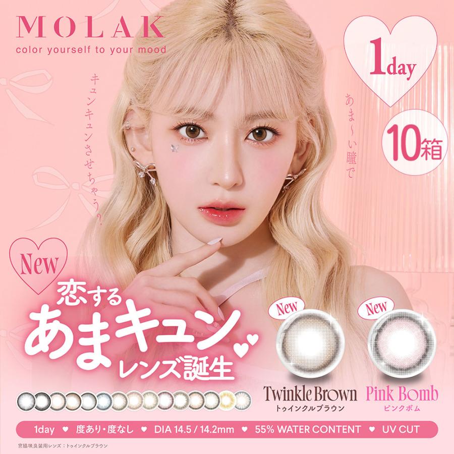 日本最大級 カラコン カラーコンタクトレンズ 度あり 度なし ワンデー 1day Molak1day モラク 10枚入り 10箱 10枚パック 高質で安価 Turningheadskennel Com