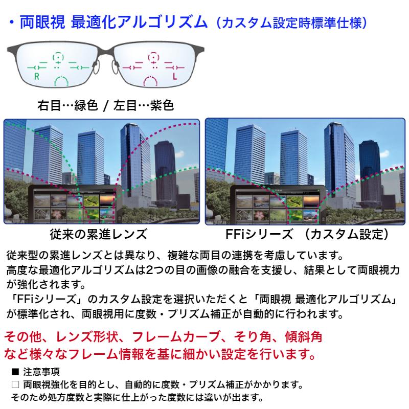 FFi167 カラーレンズ イトーレンズ 1.67 内面累進遠近両用 FFi167 カラーレンズ イトーレンズ 1.67 内面累進遠近両用