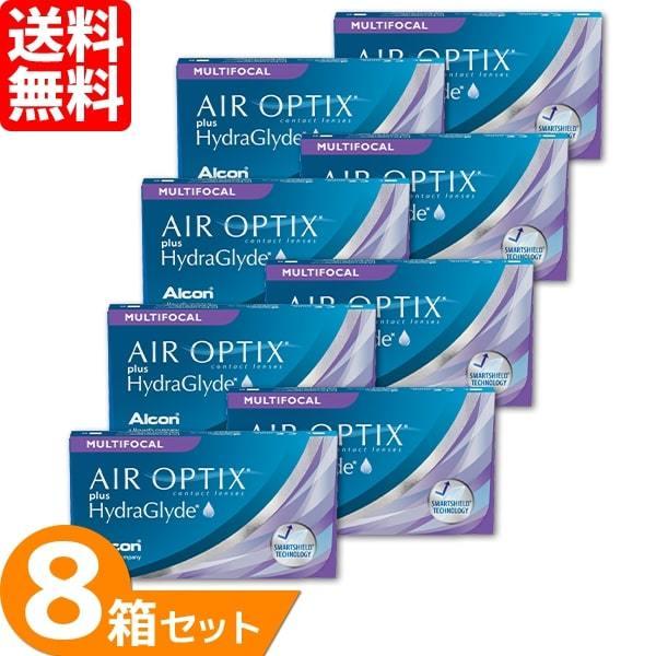 エアオプティクス プラス ハイドラグライド マルチフォーカル 8箱 (1箱6枚) 遠近両用 2週間使い捨て 2week 2ウィーク 日本アルコン 送料無料