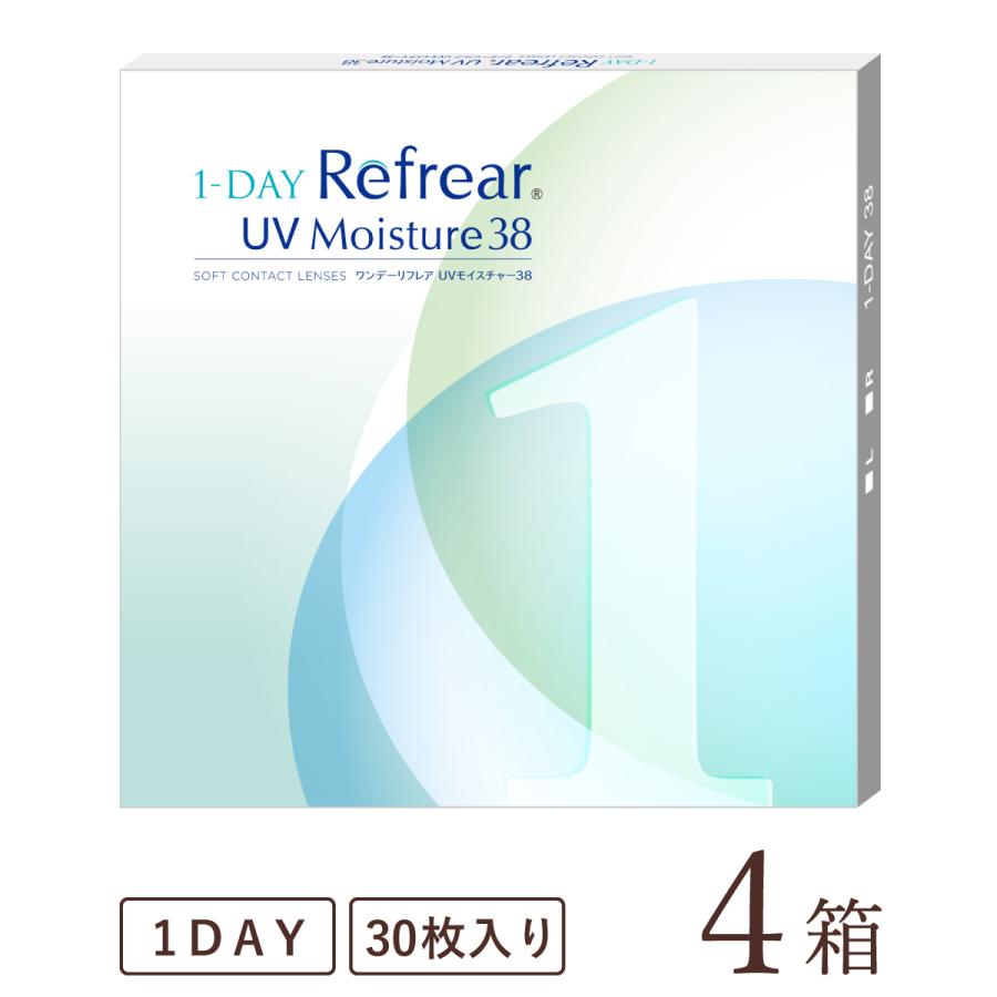 【優良配送★土日祝も全国対応】【6箱で送料無料★1箱あたり999円(税込1,098円)】ワンデーリフレア 30枚パック 4箱｜lenspit