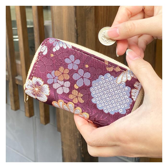 西陣織 着物 明 コインケース 小銭入れ 上品 レディース 女性ミニ財布