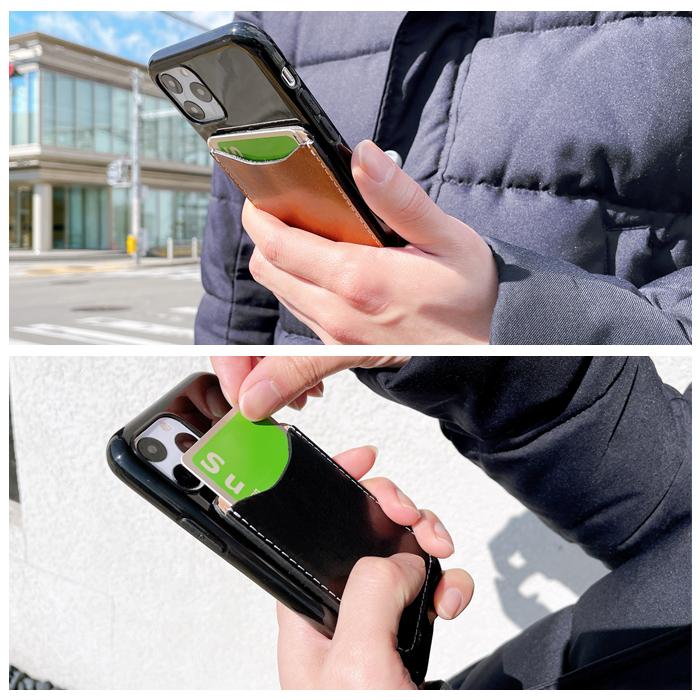 カードポケット スマホケース 本革 ダグラスレザー 背面収納