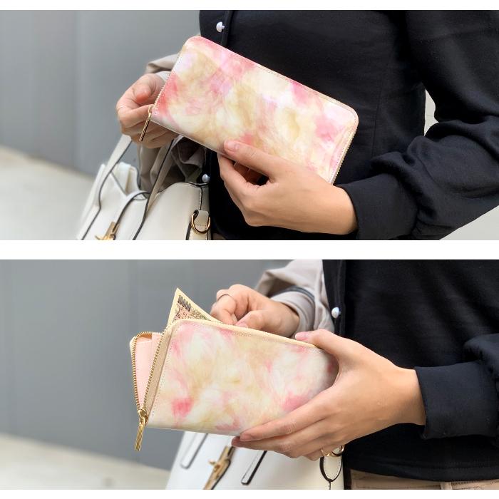 長財布 財布 レディース 本革 イタリアン アート おしゃれ サイフ さいふ ウォレット ラウンドファスナー 革 牛革 レザー カード収納 革財布 ラウンド長財布 財布 長財布 レディース 本革 イタリアンアート ラウンドファスナー