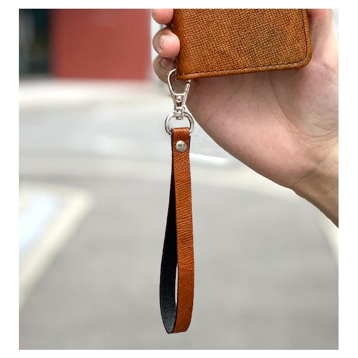 ストラップ 本革 男の型押し ナスカン付き 携帯ストラップ レザー 携帯