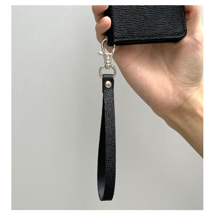 ストラップ 本革 男の型押し ナスカン付き 携帯ストラップ レザー 携帯