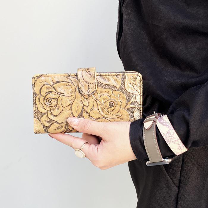 新品■iphone SE第2/第3/7/8　対応　手帳型　バラのレザーケース iPhone 手帳型 ケース カバー iPhone14 iPhone15 iPhone13 SE3