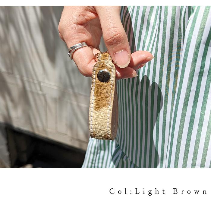 本革 キーリング バッグチャーム キーホルダー ナスカン レディース