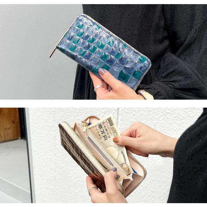 イタリアンレザー ステンドグラス 本革 牛革 長財布 ロングウォレット 1.6万 イタリアンレザー ステンドグラス 本革 牛革 長財布 ロングウォレット