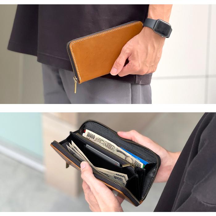 財布 長財布 本革 馬ヌメ クラシック ラウンドファスナー サイフ 札入れ 小銭  カード ケース ウォレット おしゃれ レザー 財布 長財布 本革 馬ヌメ クラシック ラウンドファスナー サイフ