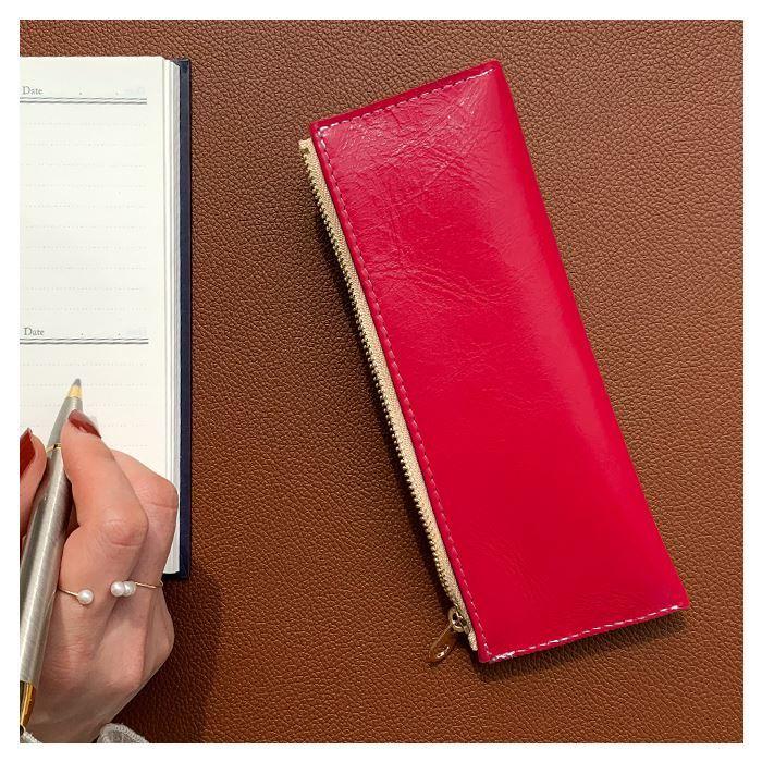 ペンケース 本革 筆箱 ペン ケース ビジネス コンパクト スリム