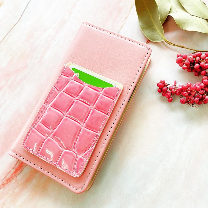 Xperia 本革 カードポケット ICカード 定期入れ カード収納 貼り付け