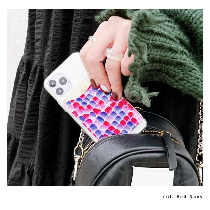 Xperia 本革 背面ポケット スマホ カードポケット 貼り付け カード収納