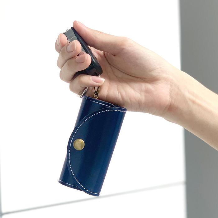 キーケース 4連 本革 コードバン メンズ レディース 三つ折り 馬