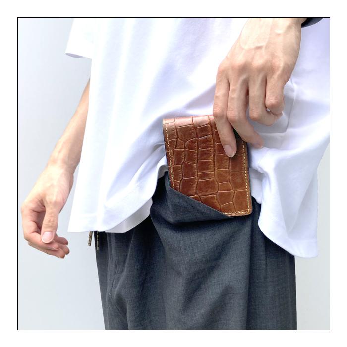 二つ折り財布 財布 メンズ 本革 クロコダイル 二つ折り サイフ さいふ