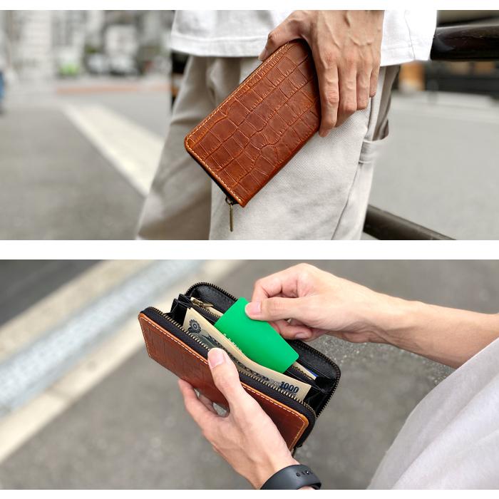 長財布 メンズ クロコ 型押し 財布 レディース 本革 ラウンド 長財布 メンズ クロコ 型押し 財布 レディース 本革 ラウンド