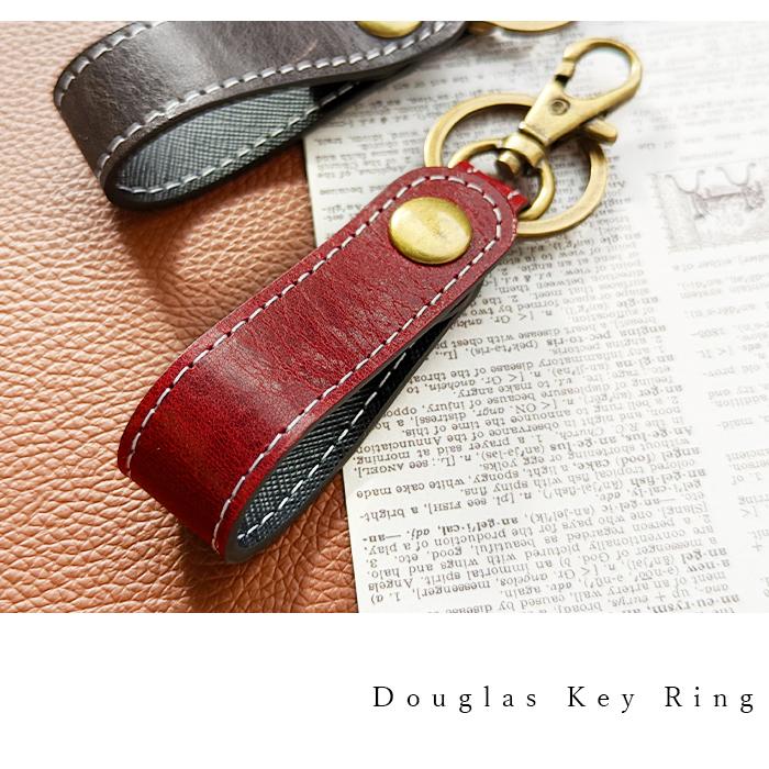 キーリング 本革 メンズ イタリア産 イタリアンレザー ダグラスレザー