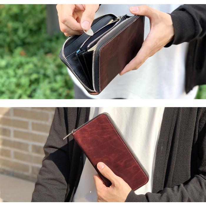 財布 長財布 本革 メンズ ヌメ革 牛革 牛ヌメ革 サイフ さいふ